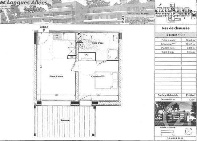 Appartement F2 &agrave; louer - 2 pi&egrave;ces - 33,81 m2 - St Jean De Braye - 45 - CENTRE