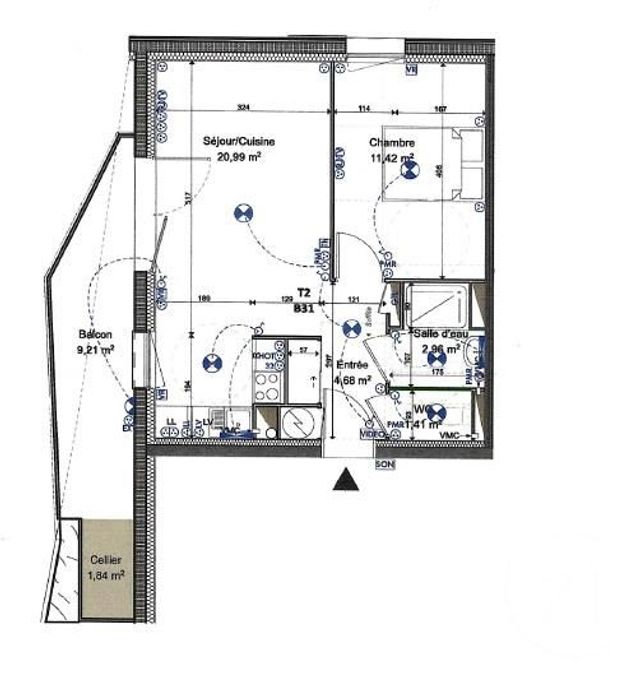 Appartement F2 &agrave; louer - 2 pi&egrave;ces - 41,46 m2 - St Jean De Braye - 45 - CENTRE