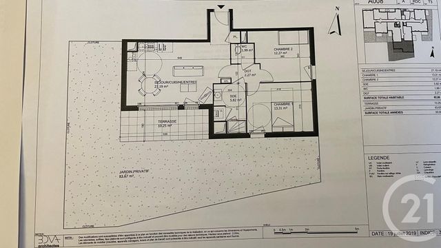 Appartement F3 &agrave; louer - 3 pi&egrave;ces - 62,25 m2 - St Jean De Braye - 45 - CENTRE